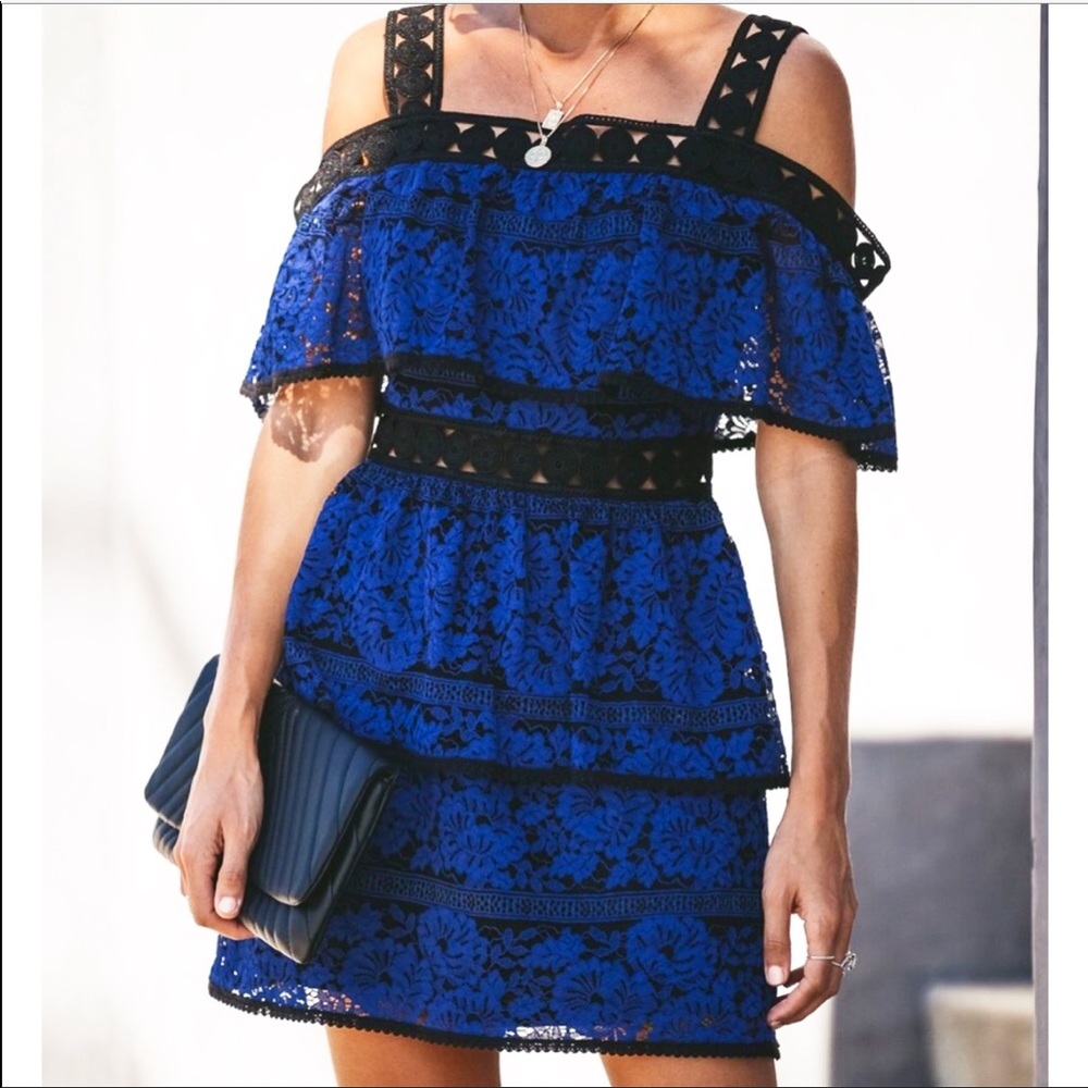 Renegade Crochet Lace Tiered Dress